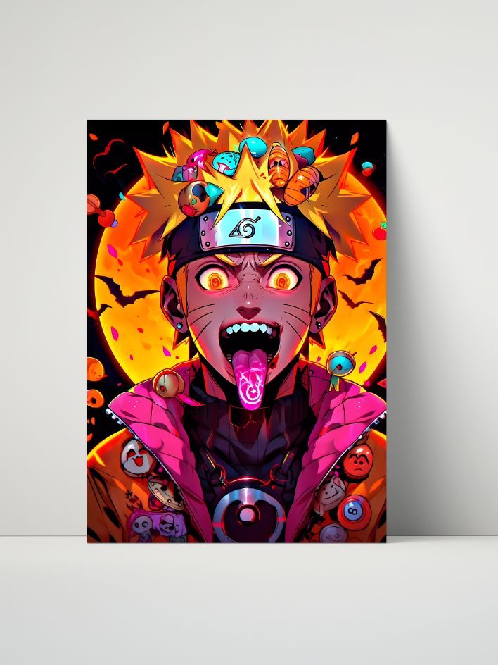 Naruto Halloween 8"x10" Metal Print – Trick or Treat Energy product image (1)