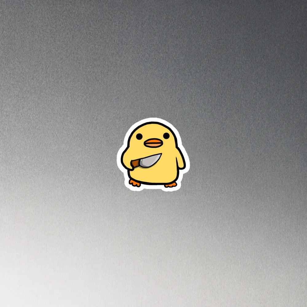 Stabby Duck Die-Cut Magnet product image (2)
