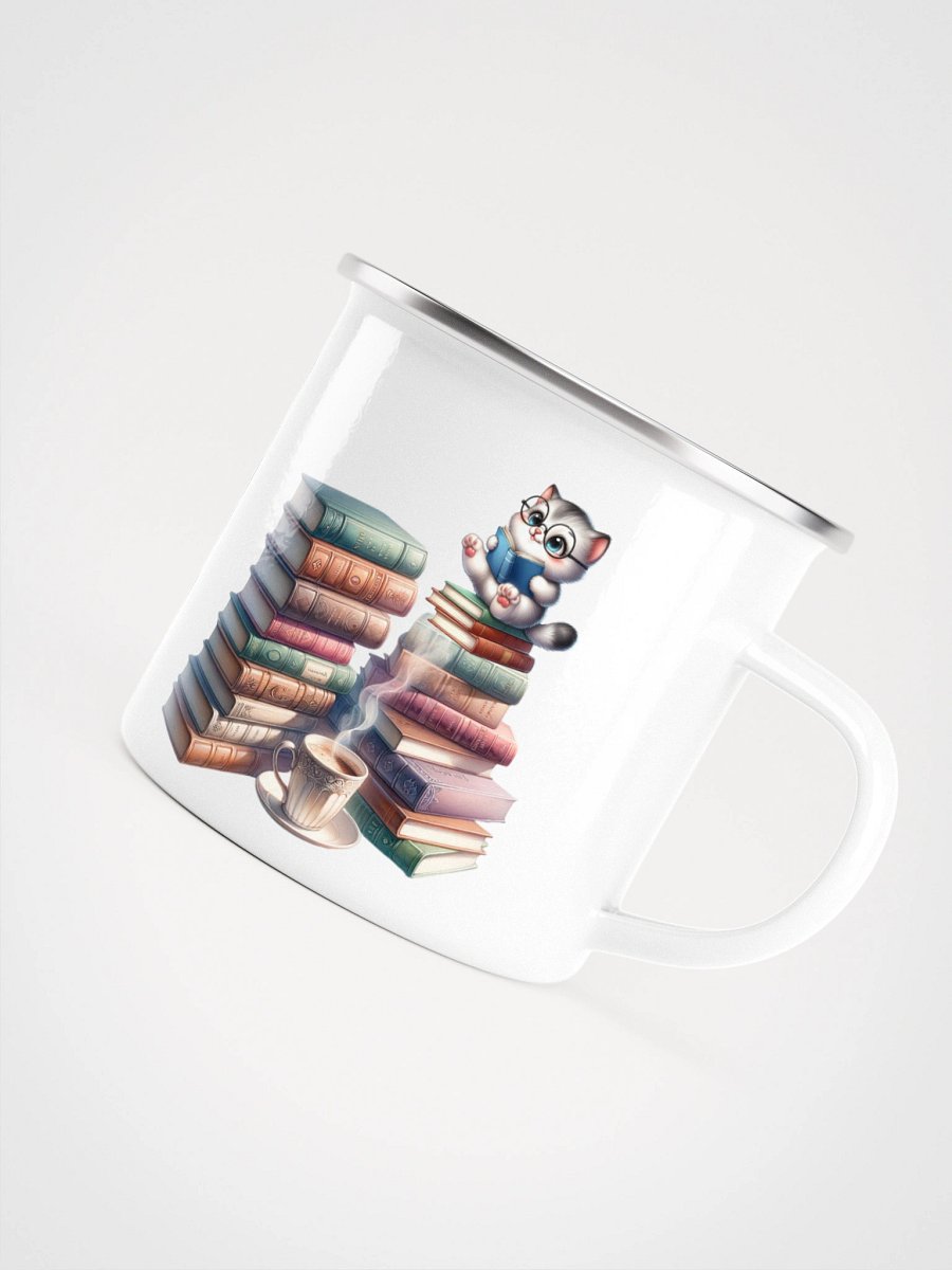 Whimsical Sewing Book Lover's Enamel Mug product image (5)