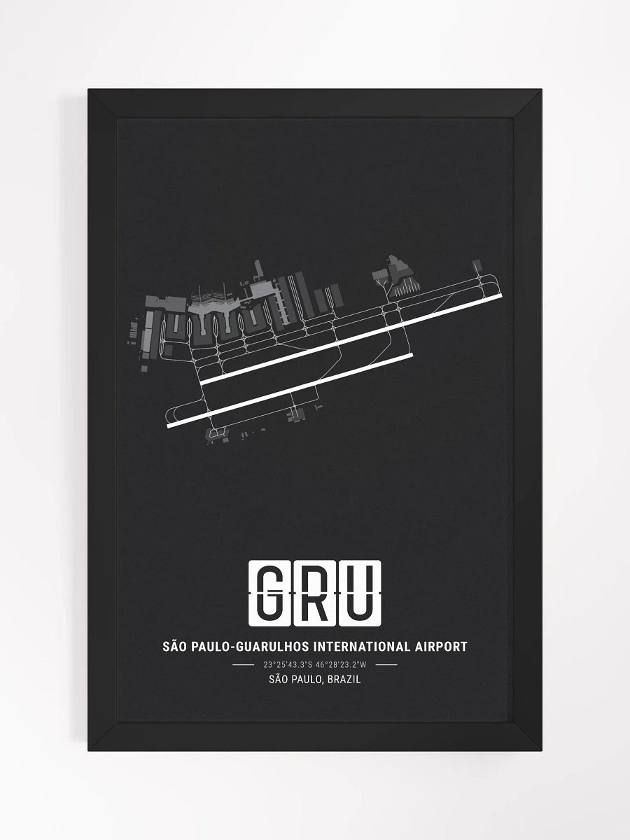 Framed Airport GRU Premium Map On Matt Paper product image (1)