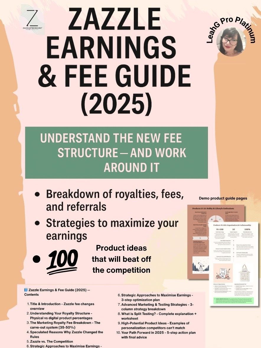 Zazzle Earnings & Fee Guide 2025 – Understand Royalties, Referrals & Strategies to Boost Sales product image (1)