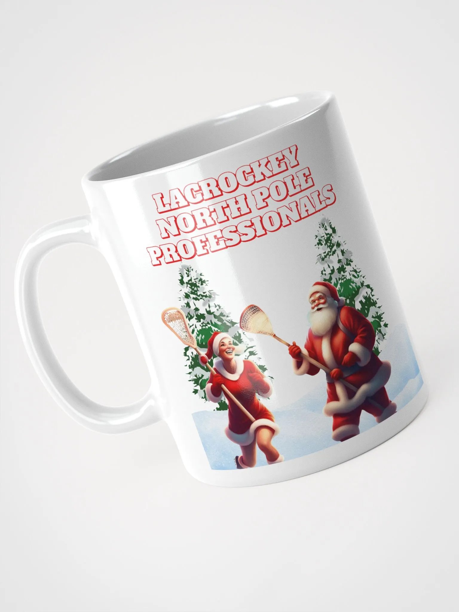 North Pole Lacrockey - Mr and Mrs Claus White Mug product image (8)