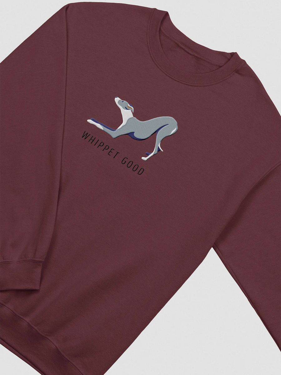 Whippet Good Sweatshirt (Embroidered) of a Whippet(Blue & White) product image (5)