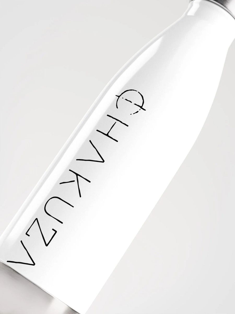 CHAKUZA - EDELSTAHL WASSERFLASCHE WEISS product image (1)