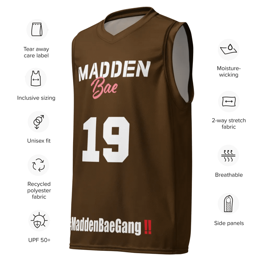 MaddenBae Gang Jersey 👨‍🎨 (Brown + White Logo) product image (8)
