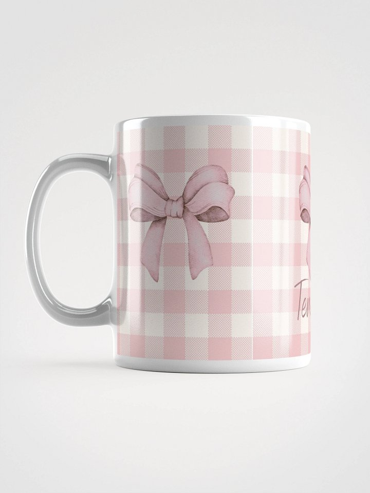 Mug Blanc Vichy Rose Revisité à Message - Tendresse - Cadeau Poétique product image (2)