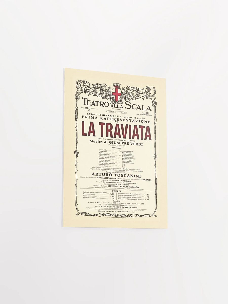 Vintage-Style La Scala La Traviata Opera Poster product image (3)