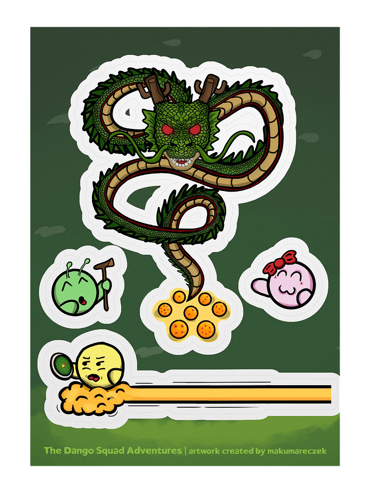 Dango Dragon Year Set - Kiss Cut Sticker Sheet product image (1)