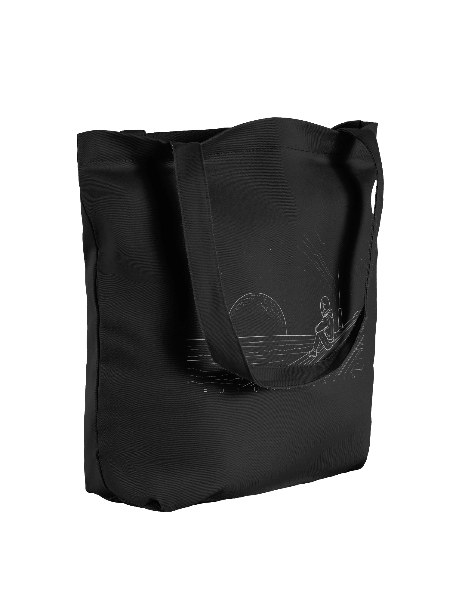 Alone - Line Art Tote Bag (Black) product image (3)