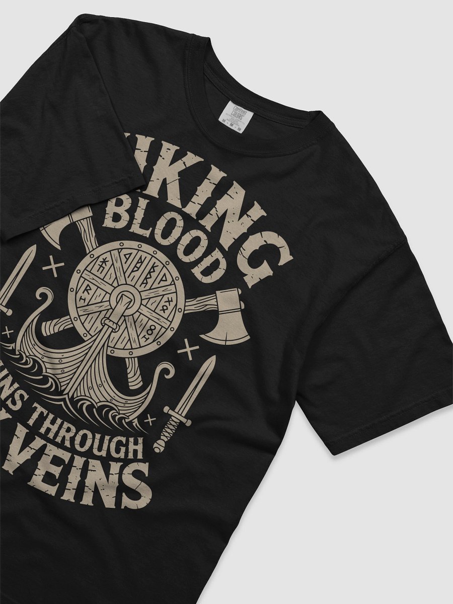 Viking Blood Runs Through My Veins T-Shirt – Norse Warrior Heritage Shirt product image (3)