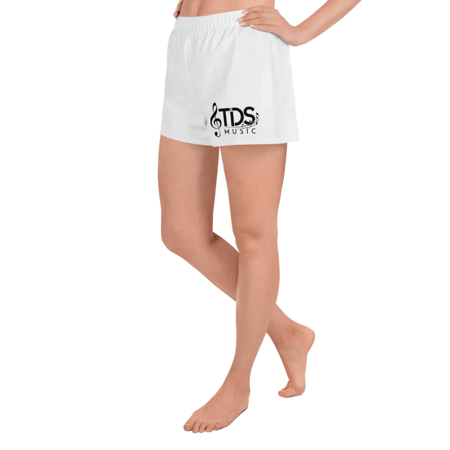 TDS Music Unisex Athletic Shorts - Exclusive Musical Design, White, Lightweight product image (7)