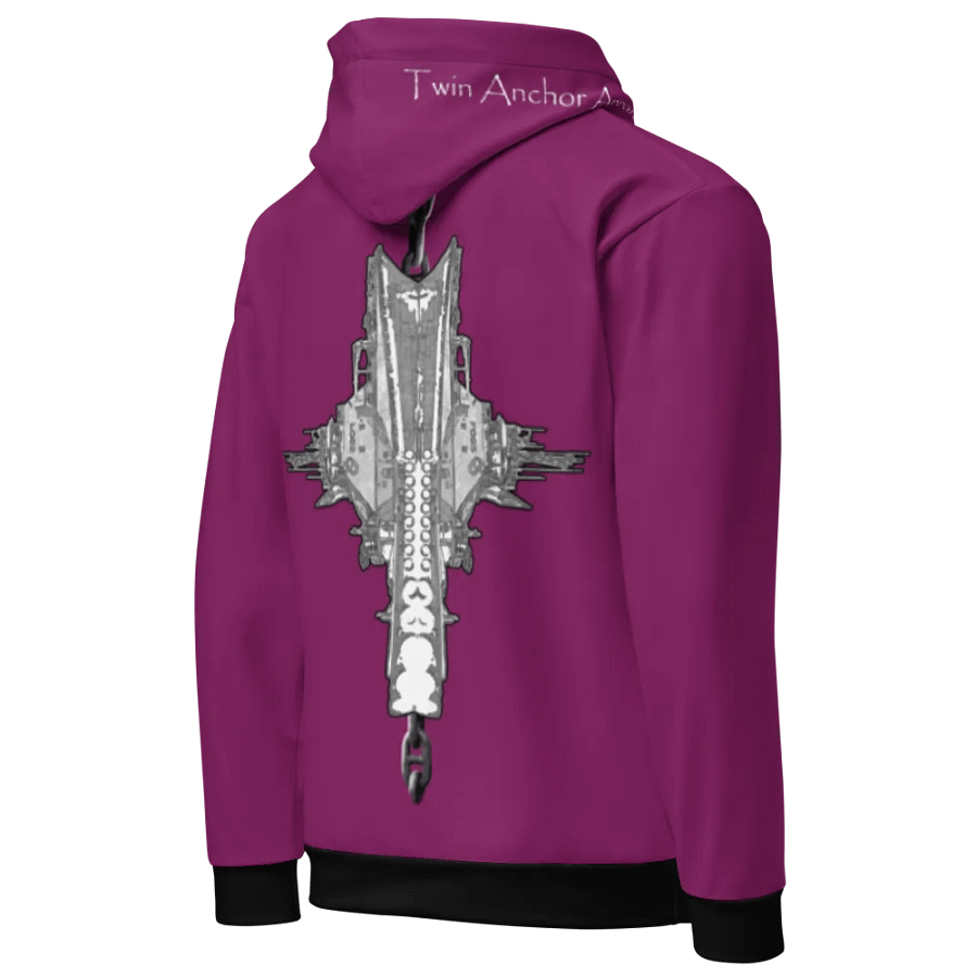 Eggplant Foss double tug Sketch Hoodie product image (8)