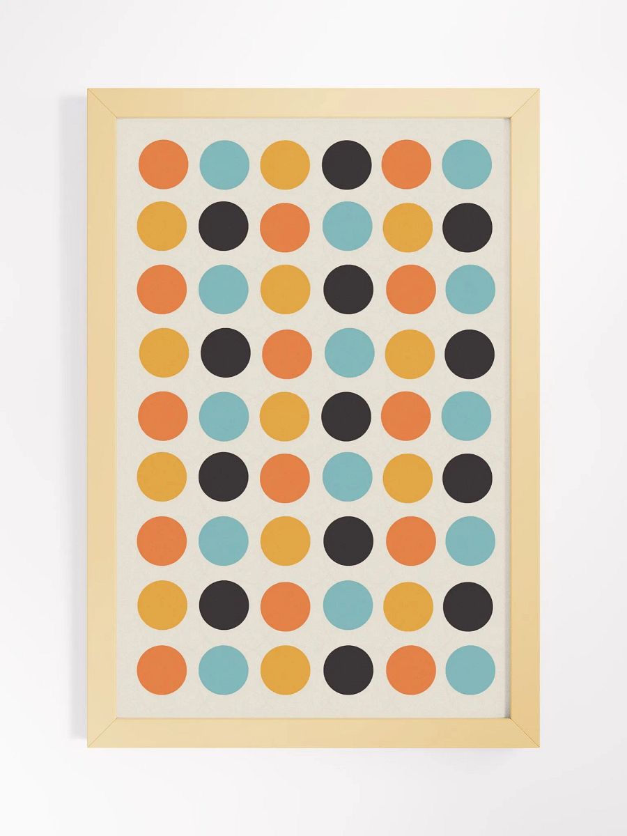 Vibrant Grid Circles Art Print | Modern Wall Art with a Playful Edge product image (2)