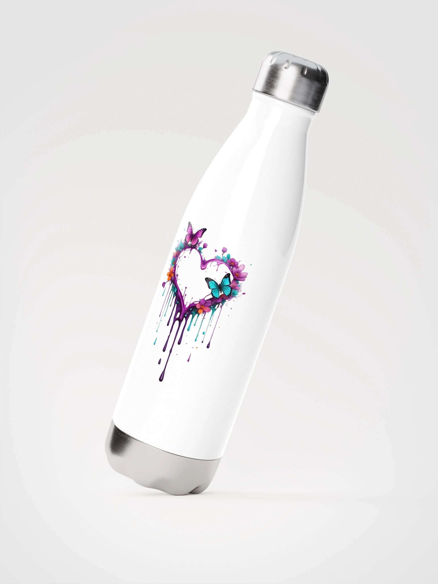 Whimsical Heart Stainless Steel Water Bottle product image (2)