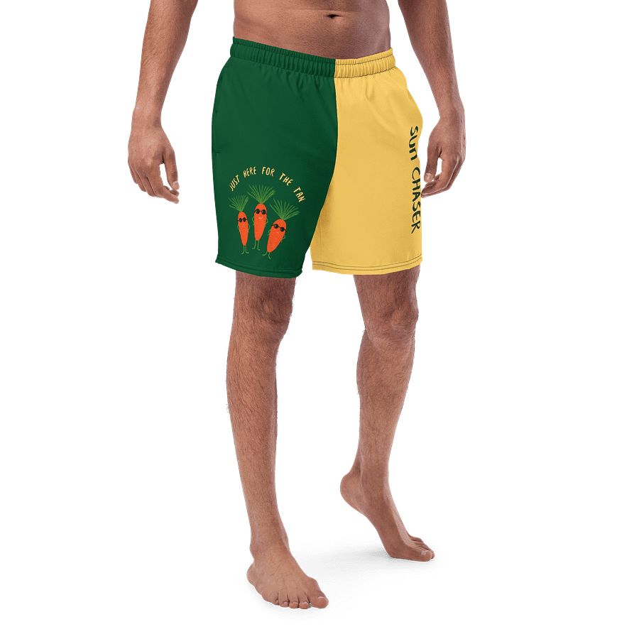 Fun in the Sun Carrot Print Swim Trunks product image (1)