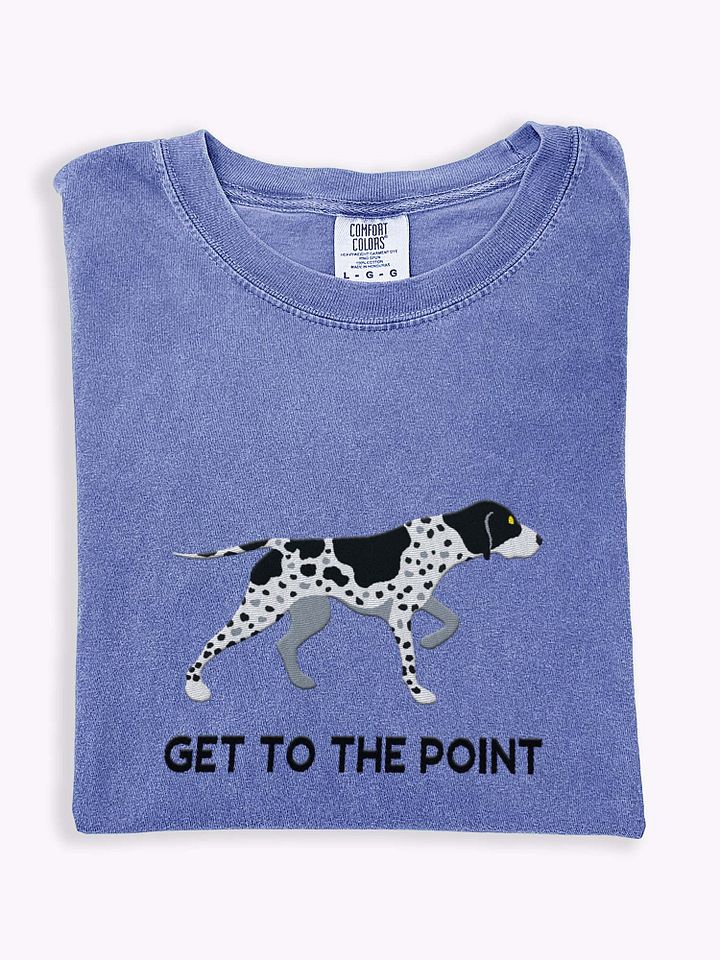 Get to the Point T-Shirt(Embroidered) of an English Pointer(Black) product image (1)