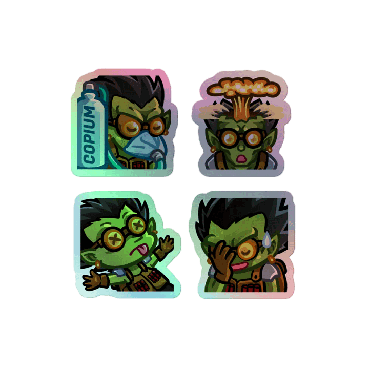 Goblin Emote Holographic Sticker Set B product image (2)