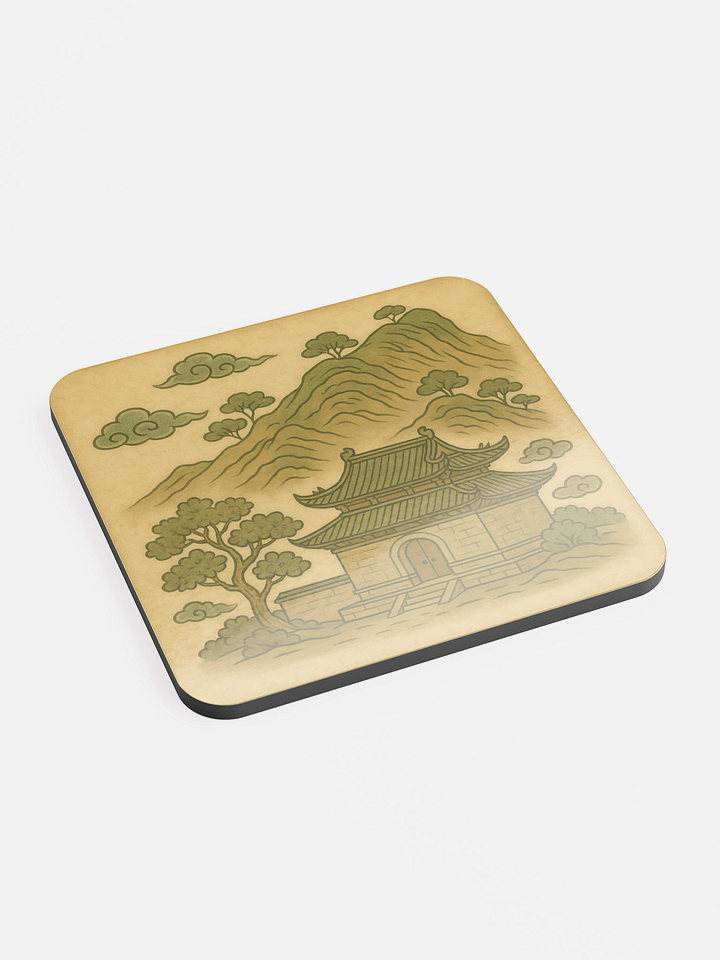 Wudang Mountain Temple Cork Coaster product image (2)