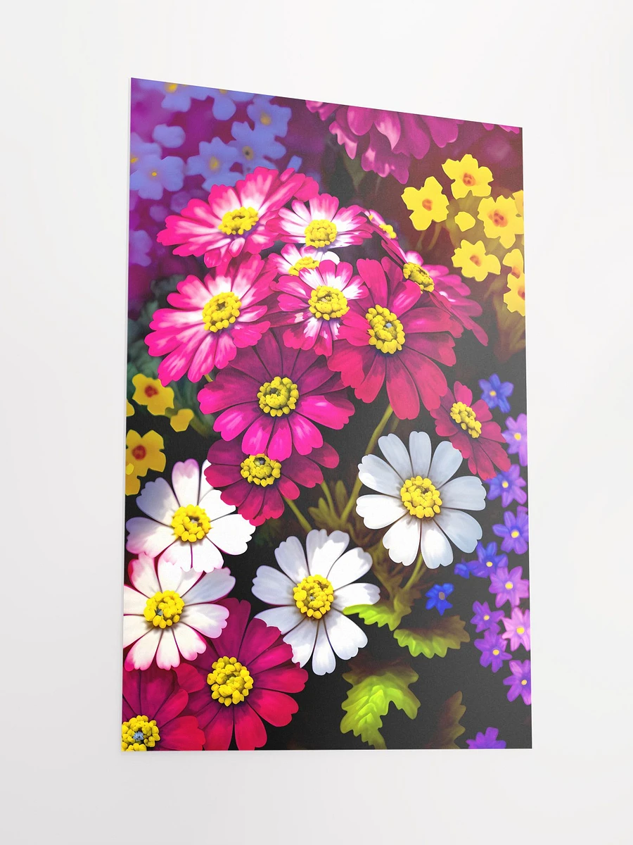 Vibrant Cineraria Floral Array - Lush Blossoms Wall Art Print Matte Poster product image (4)