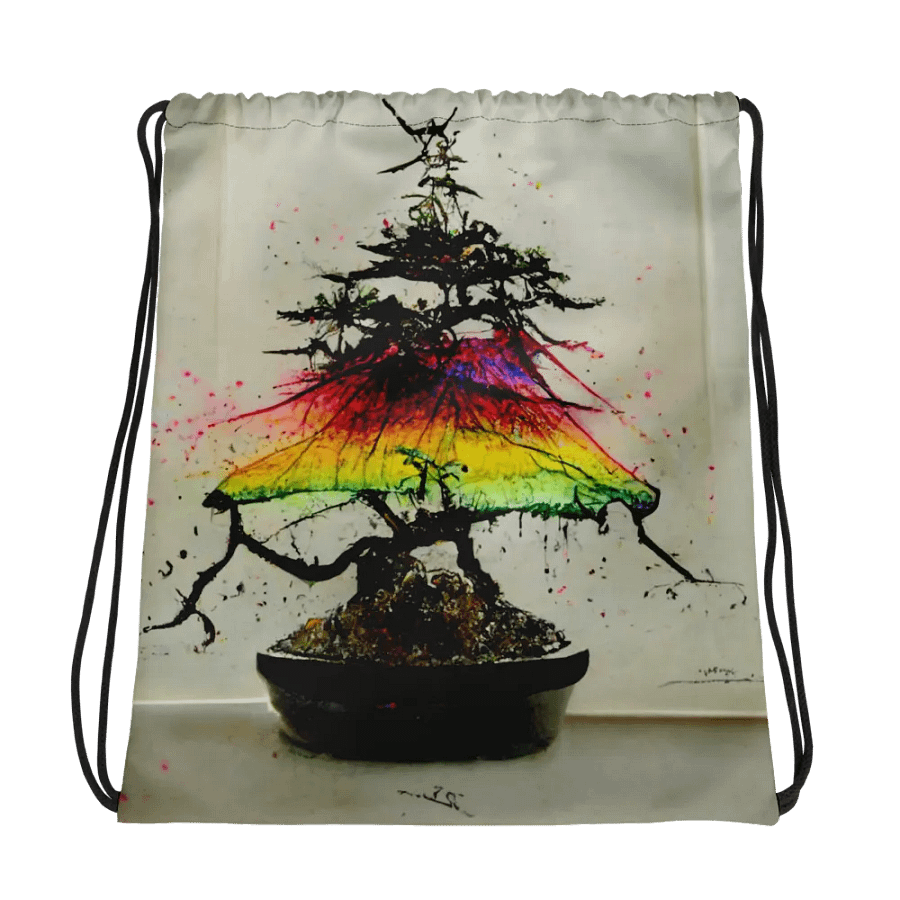 Fuji Bonsai Rainbow Drawstring Bag product image (1)
