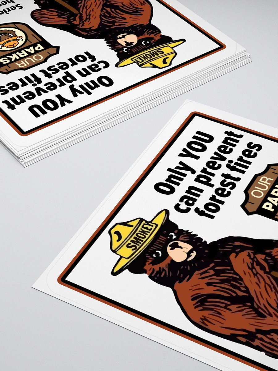 We've been DEFUNDED! Smokey Our Parks Bear Sticker 3 SIZES! Alt National Parks Kiss Cut Vinyl product image (10)