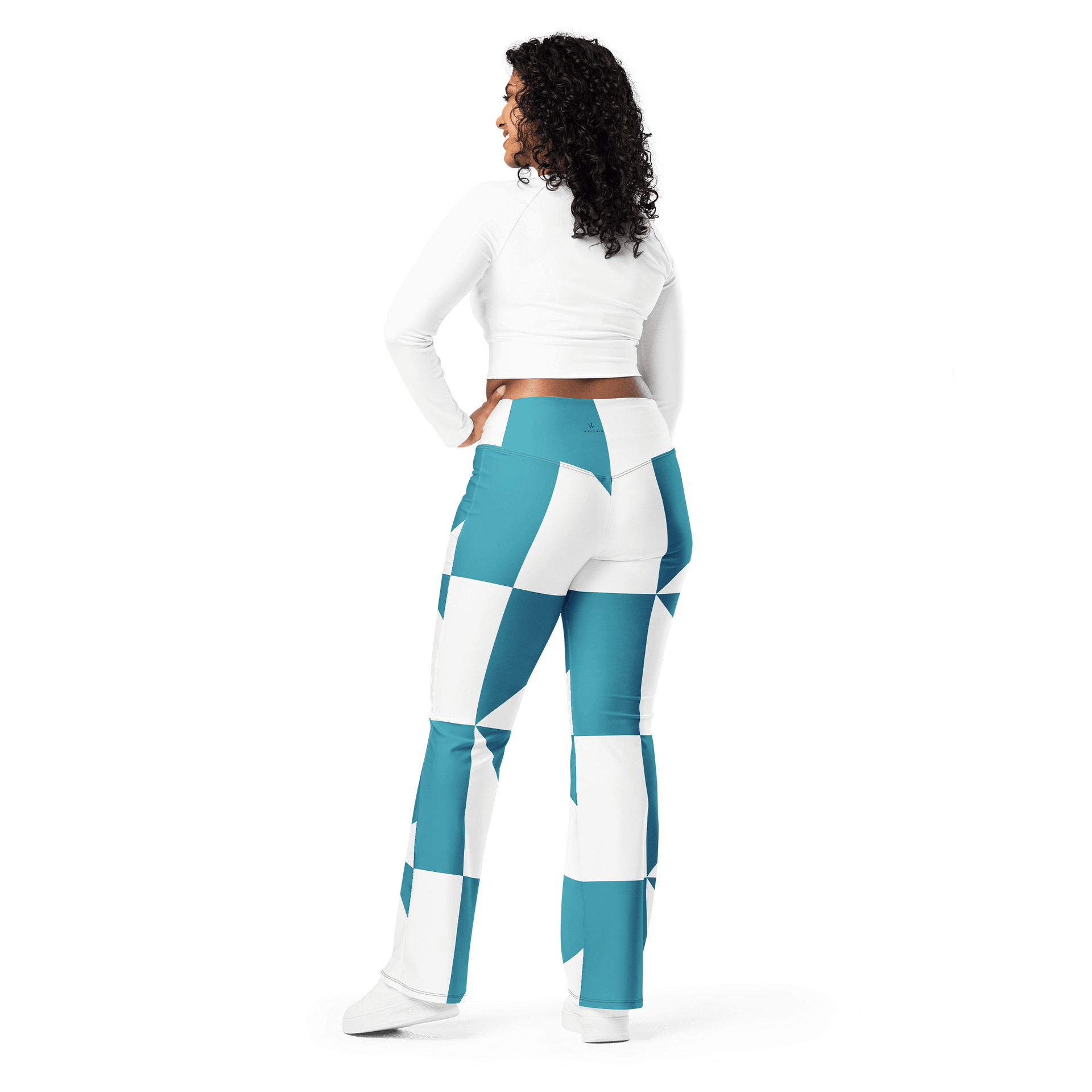 Velenir Blue Tri Women Flare Leggings product image (3)