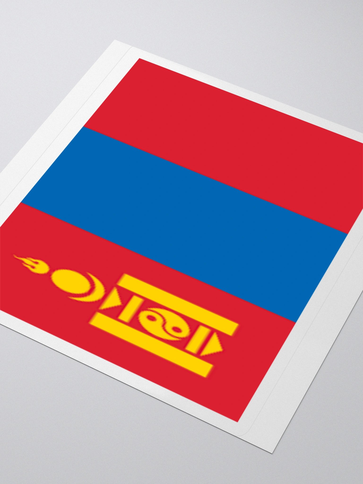 Exclusive Mongolia Flag Kiss-Cut Sticker by TDS Music - Unique Design (3" x 3", 4" x 4", 5.5" x 5.5") product image (8)