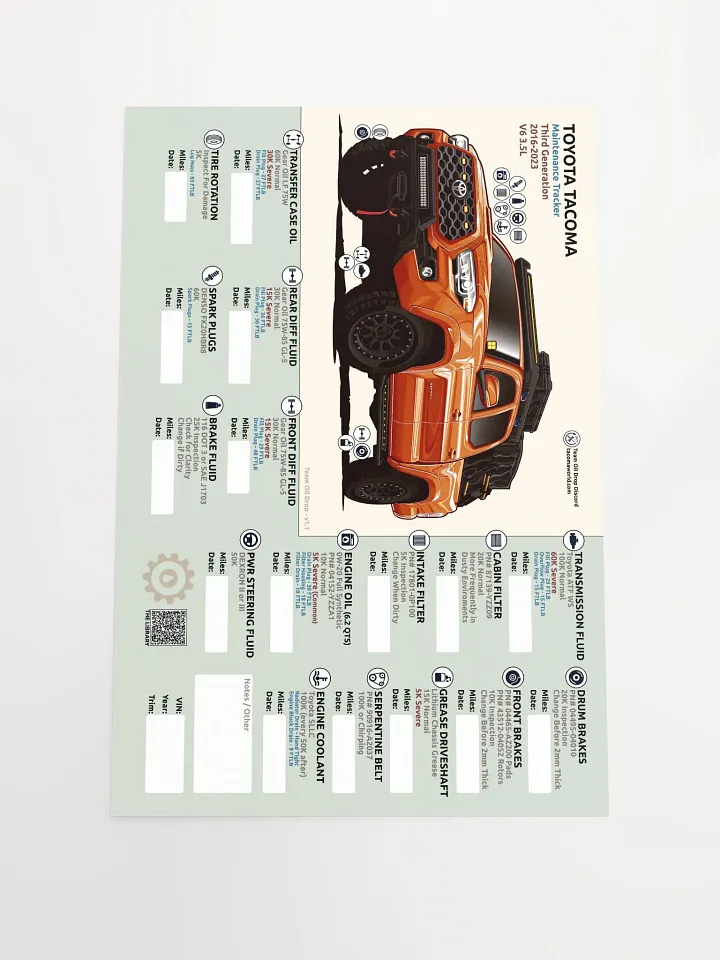 3rd Gen Maintenance Tracker v1.1 - Octane product image (2)
