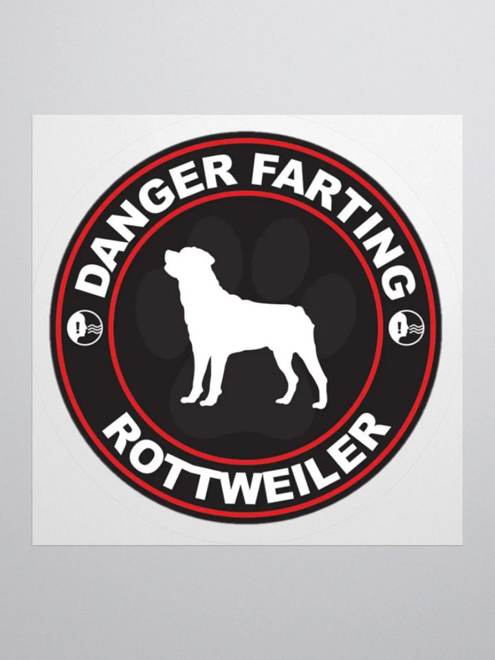 Farting Rottweiler Warning Sticker product image (3)