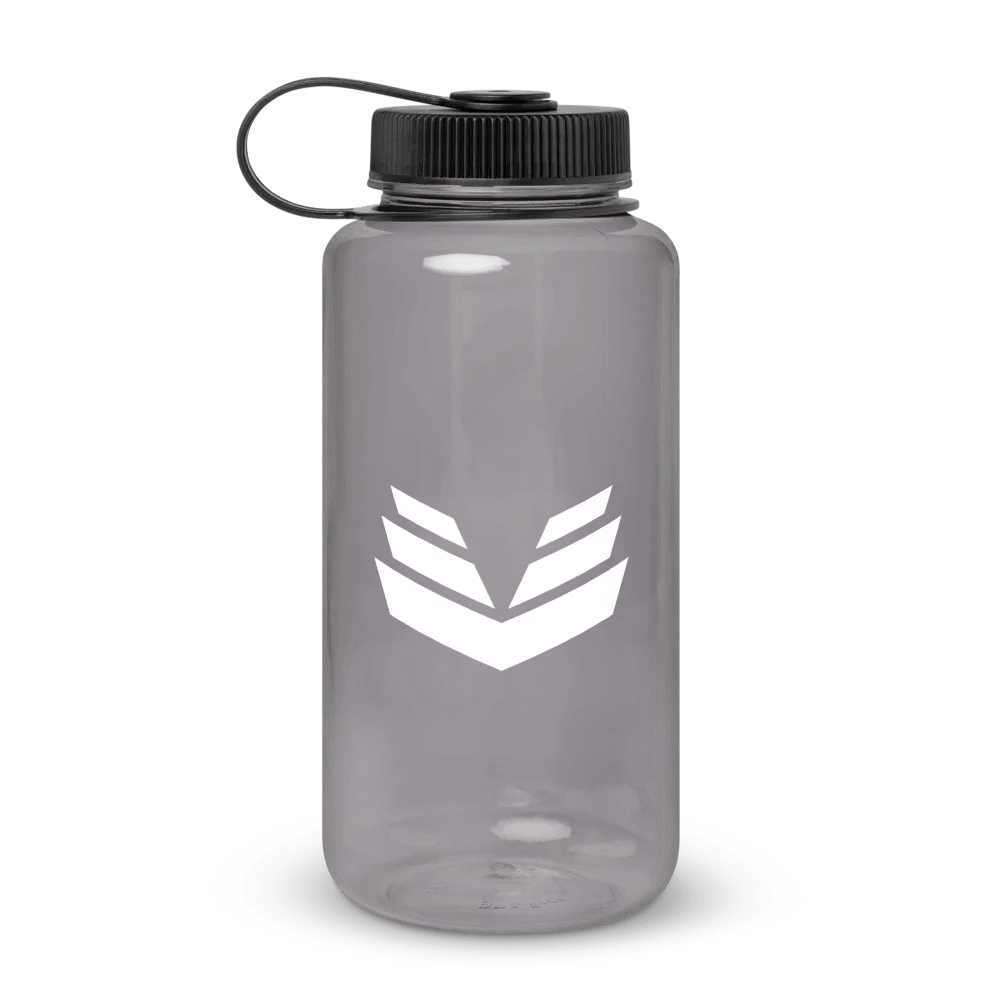 Wide Mouth Plastic Water Bottle - Charcoal product image (1)
