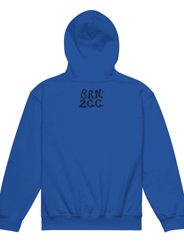 Boys' | BOURNE to Cape Cod™ | DTG Vintage Print | Youth Heavy Blend Hooded Sweatshirt | Rugged, Cozy, Adventure-Ready | Navy Logo product image (7)