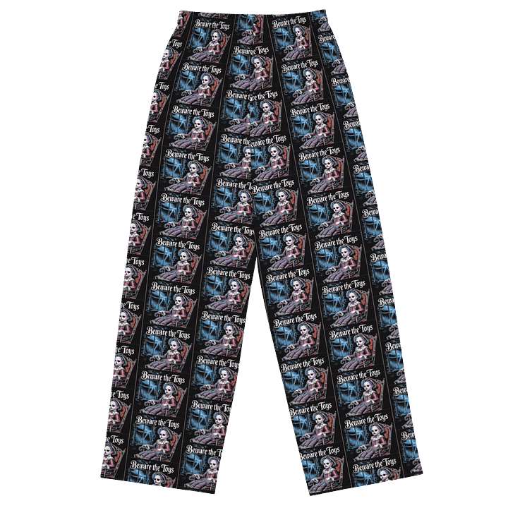 Midnight Veil Designs 'Beware the Toys' Gothic All-Over Print Wide-Leg Pants product image (2)
