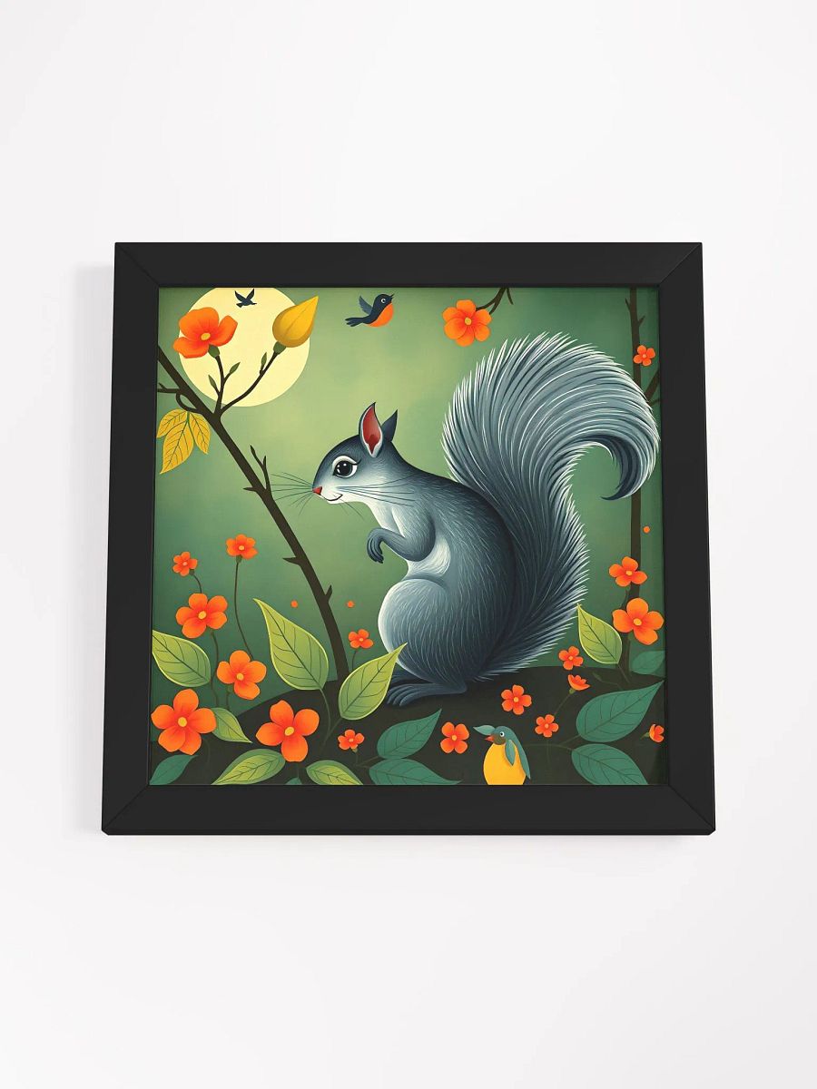 Art Nouveau Moonlit Squirrel Fantasy Framed Poster product image (16)