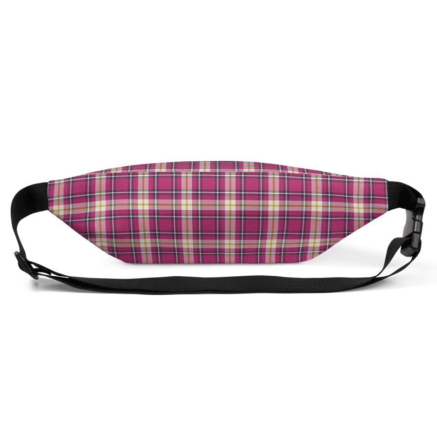 Hot Pink and Navy Blue Plaid Fanny Pack product image (4)