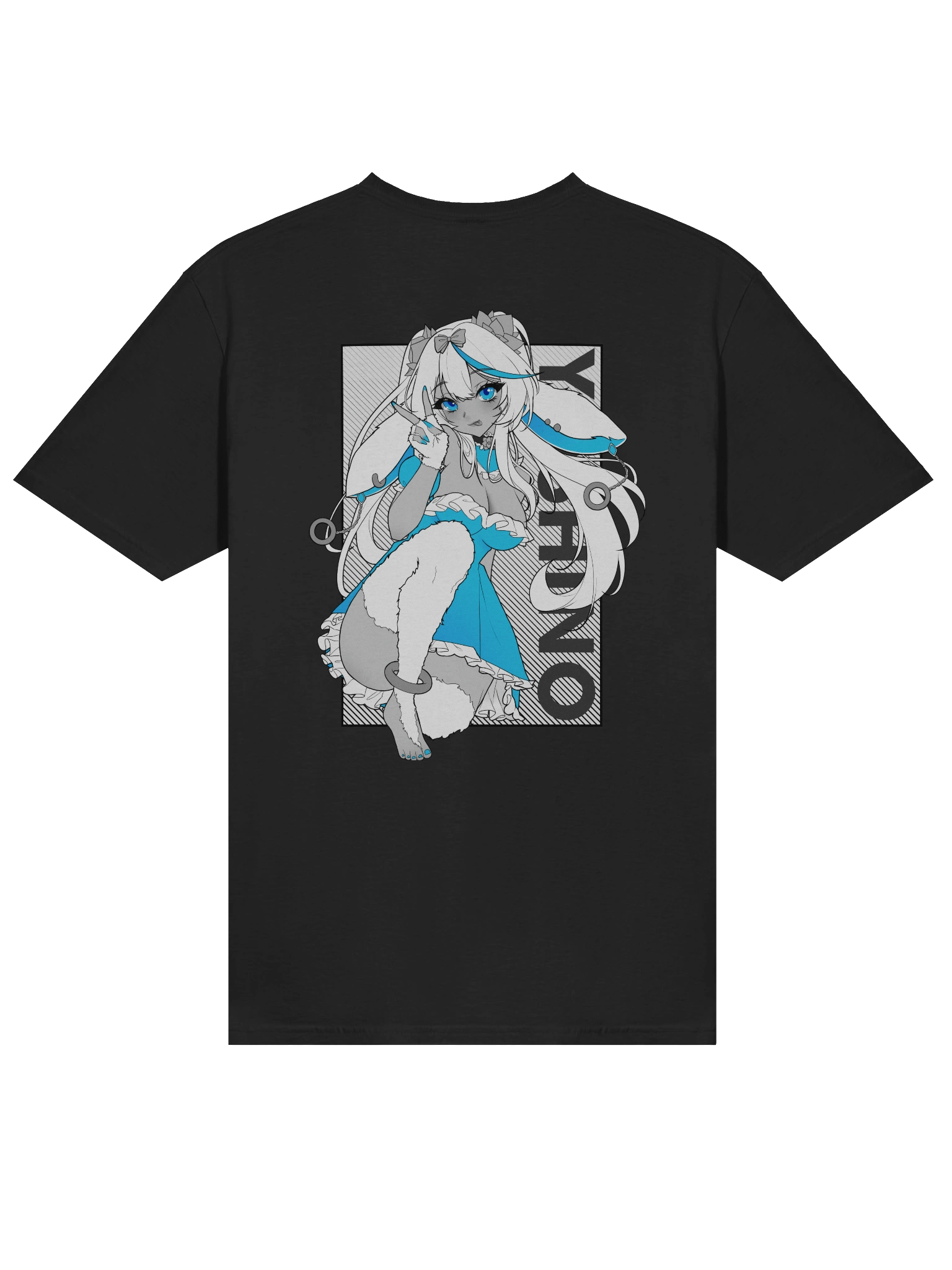 Yoshino ₍ᐢᐢ₎ T-Shirt - Black / White / Gray / Blue product image (6)