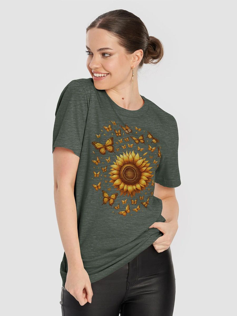 Sunflower and Butterflies T-Shirt, Nature-Inspired Floral Tee, Boho Aesthetic Shirt, Garden Lover Gift, Butterfly Print product image (8)