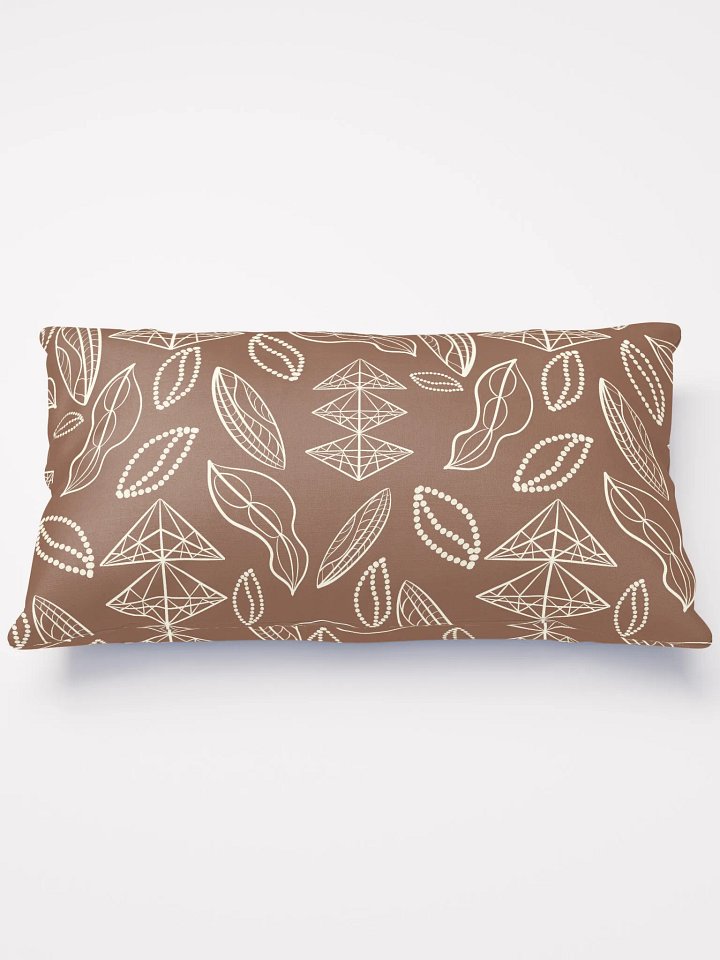El Yunque Brew Bliss: Abstract Coffee Bean Earthy Pillow product image (3)