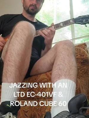Cool '09 LTD EC-401VF w/ the Seymour Duncans and sn old orange Roland Cube 60  #jazz #guitar #ltdguitars #roland #bebop 