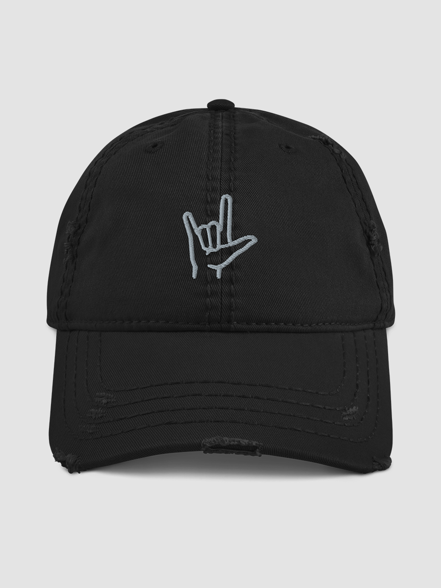 ASL I love you Distressed Dad Hat product image (1)