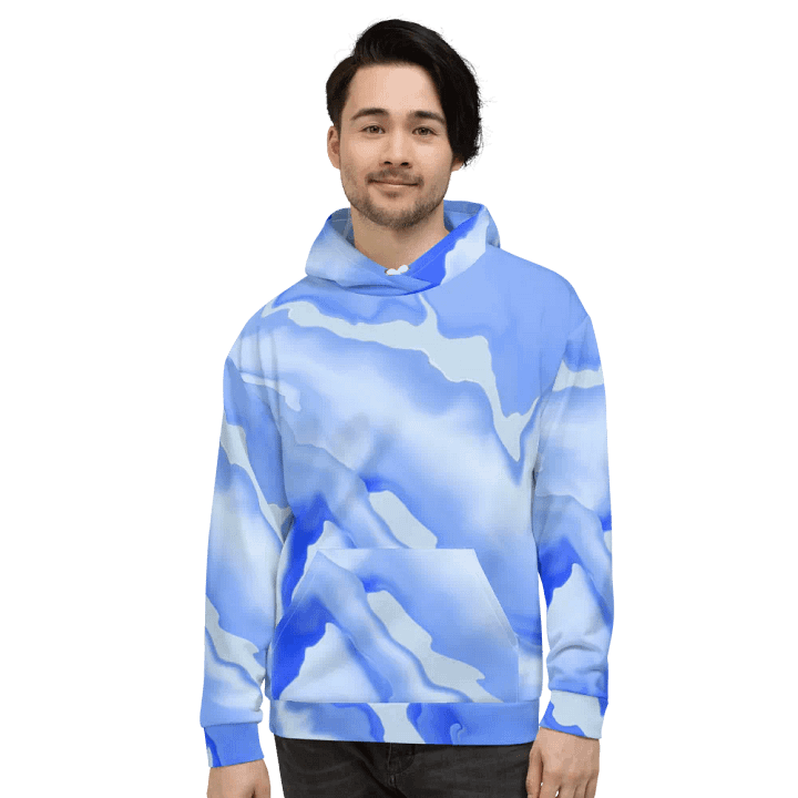 Blue Abstract Art All over print Unisex Hoodie product image (1)