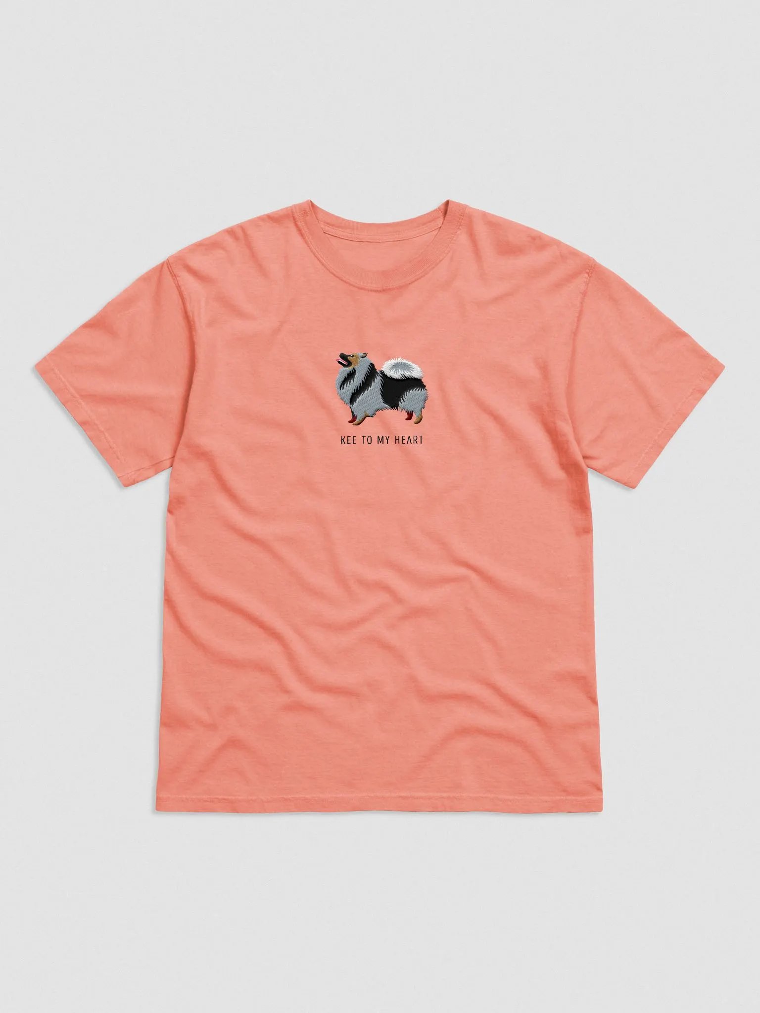 Kee to My Heart T-Shirt(Embroidered) of a Keeshond product image (4)