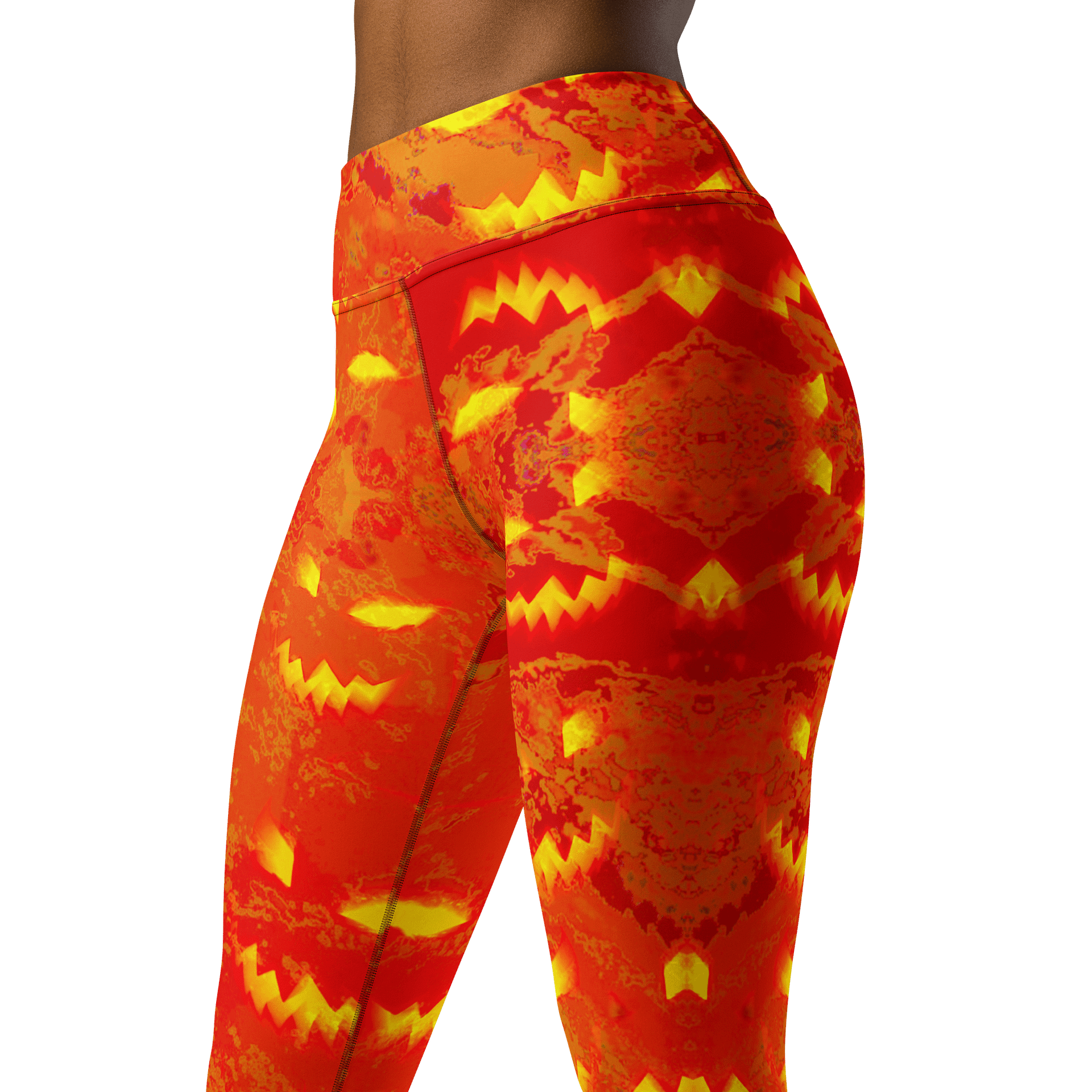 Ghost Jack O'Lantern Smiles Yoga Leggings product image (4)