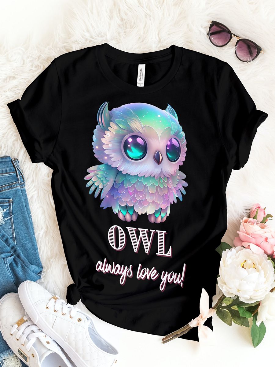Holographic Owl Always Love You T-Shirt product image (1)