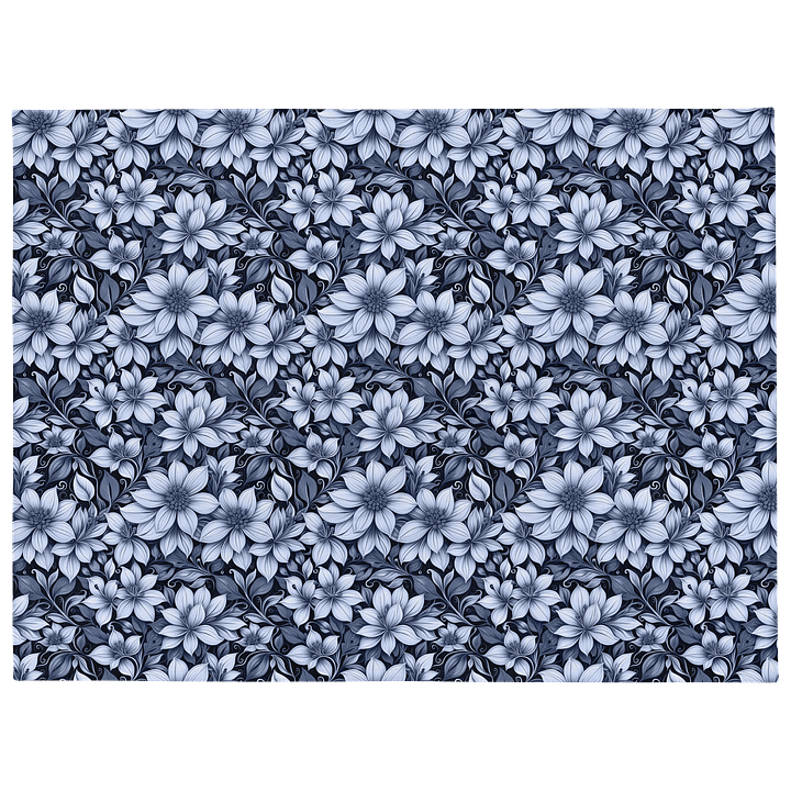 Indigo Flowers Blanket product image (1)