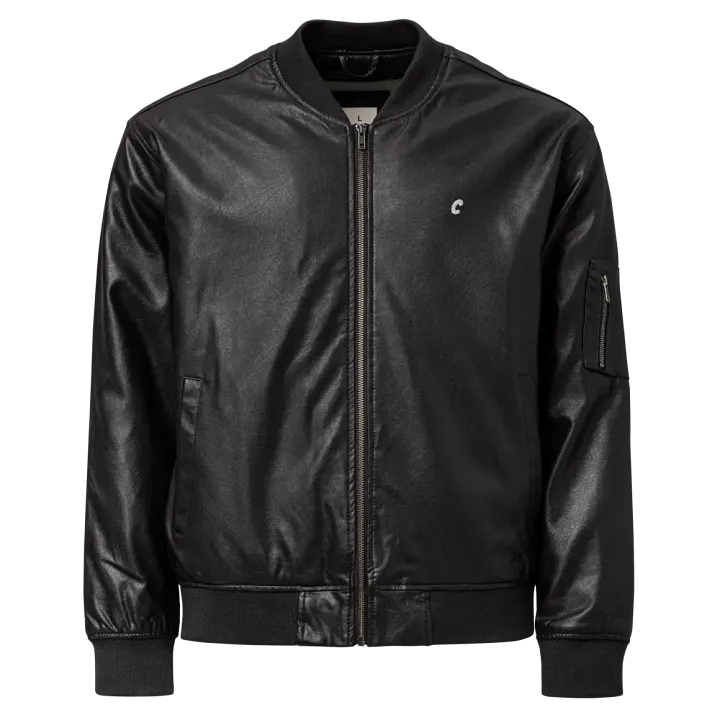 CF Faux Leather Bomber Jacket product image (1)