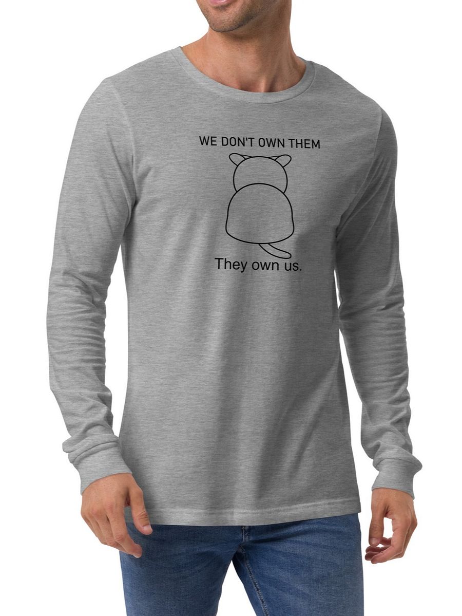 Cats Own People Unisex Long Sleeve Tee, Black Print product image (4)