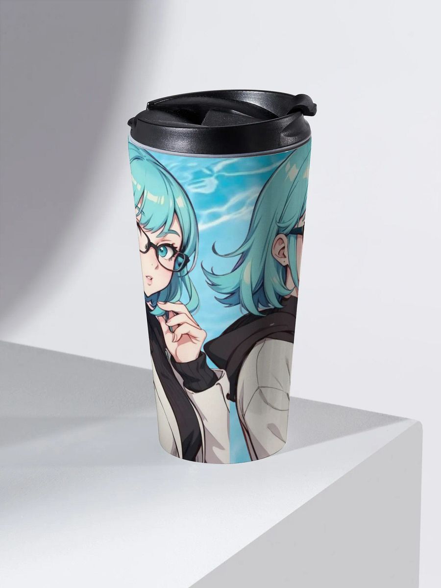 (Aqua WAIFU) K Stainless Steel Travel Mug product image (2)