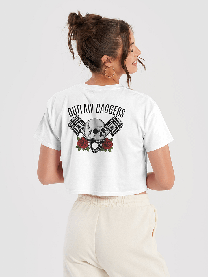 Outlaw Baggers Rose Crop Top Tee product image (1)