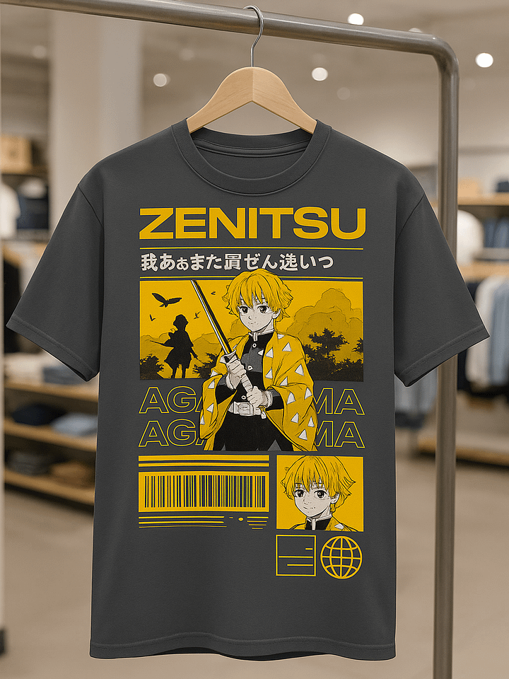 Zenitsu Warrior's Legacy Illustrated Oversized Tee product image (1)