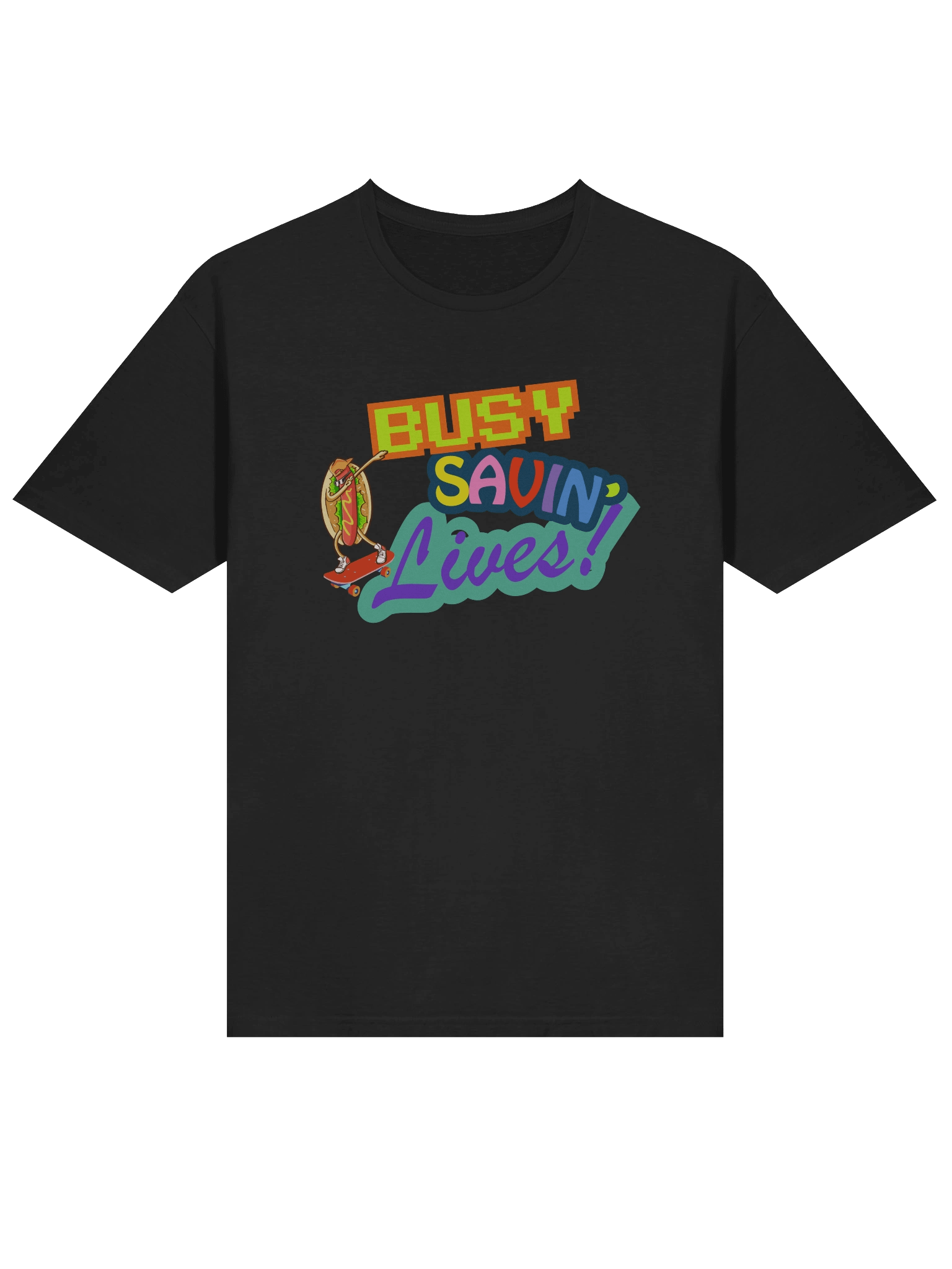 BUSY SAVIN' LIVES HOT DOG DAB TEE product image (3)